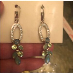 Givenchy Rhinestone Encrusted Vintage Earrings Gorgeous Colors Fashionable Look